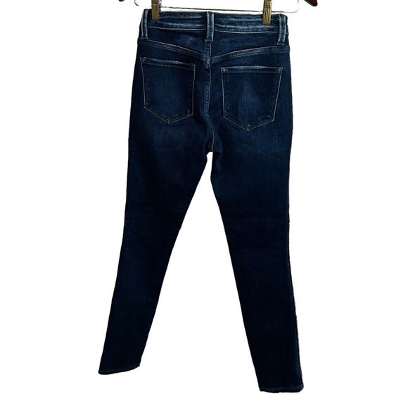 Flying Monkey Mid-Rise Skinny Cuffed Jeans Sz 24 Blue Vampire Kiss 29" Inseam - Picture 4 of 6